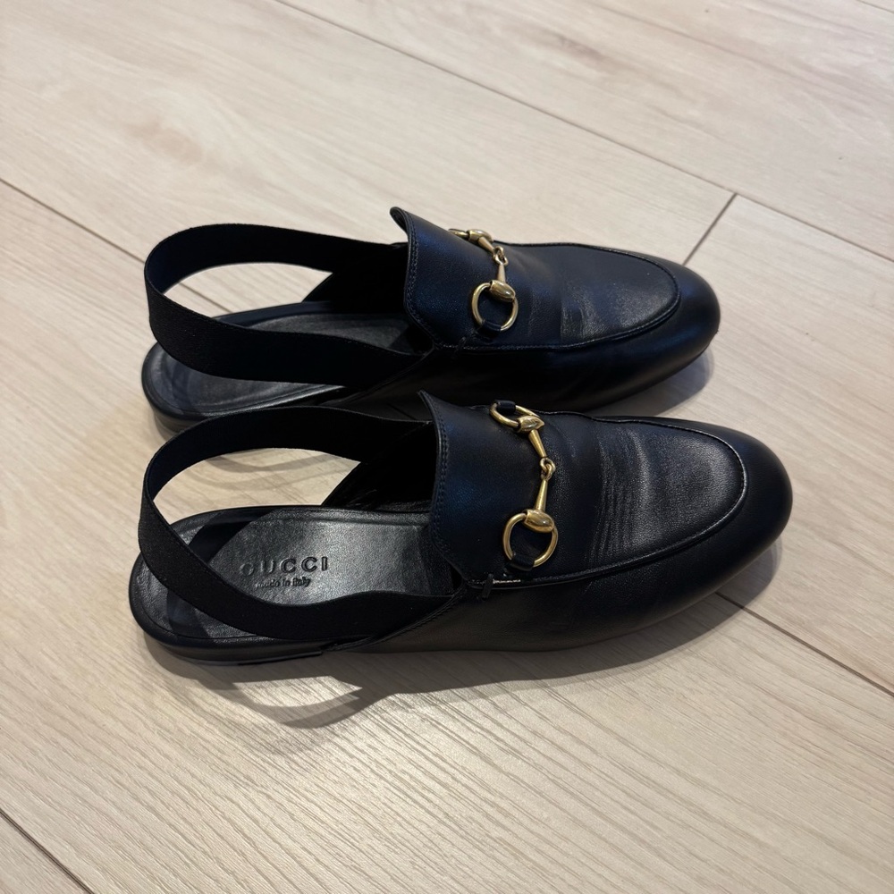Gucci Princetown Leather Slingback Mules - Picture 5 of 12